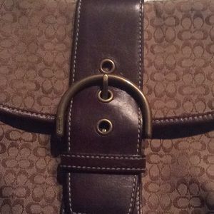 Brown coach purse w/ serial number